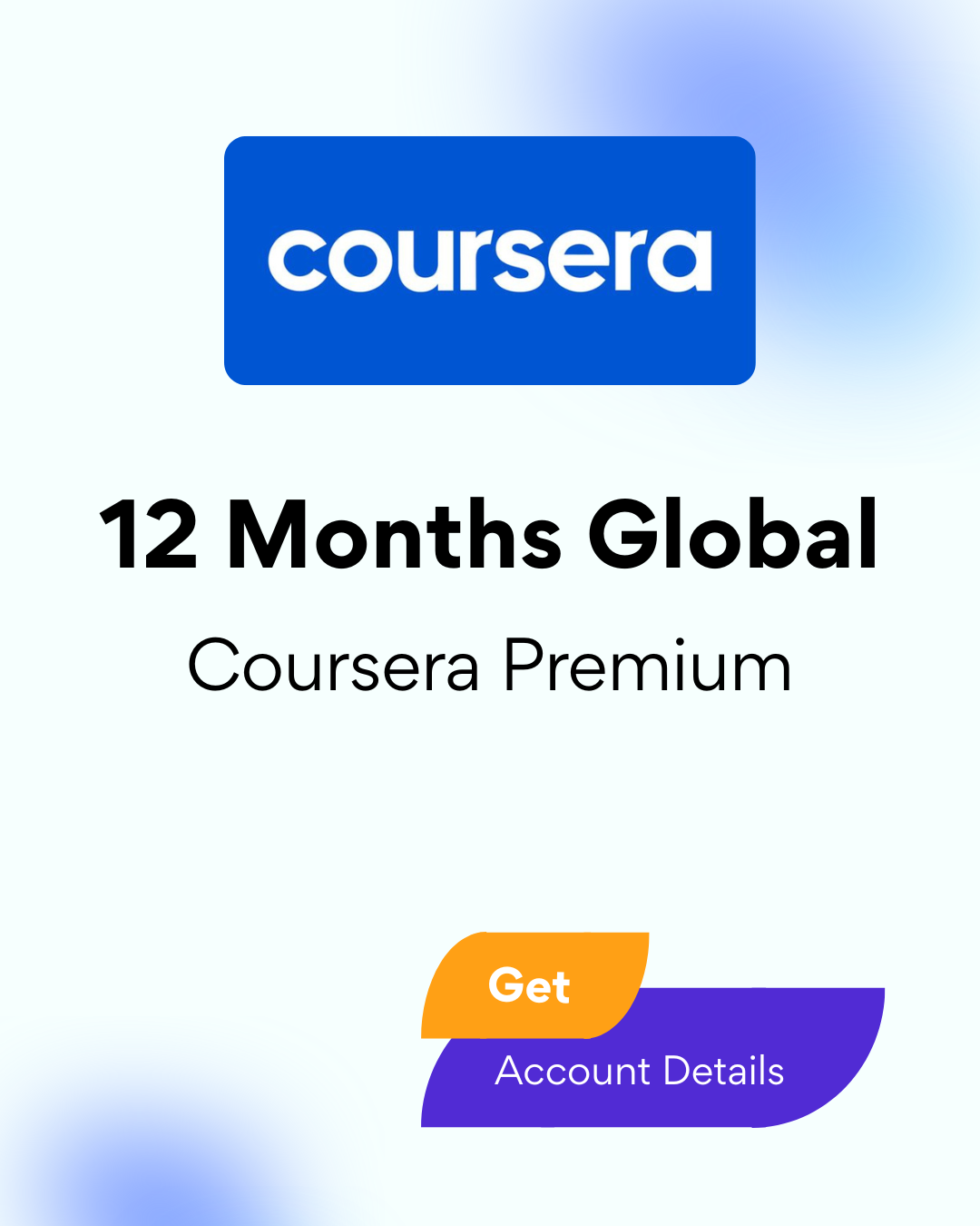 Coursera Plus 12 Months Global - Account details