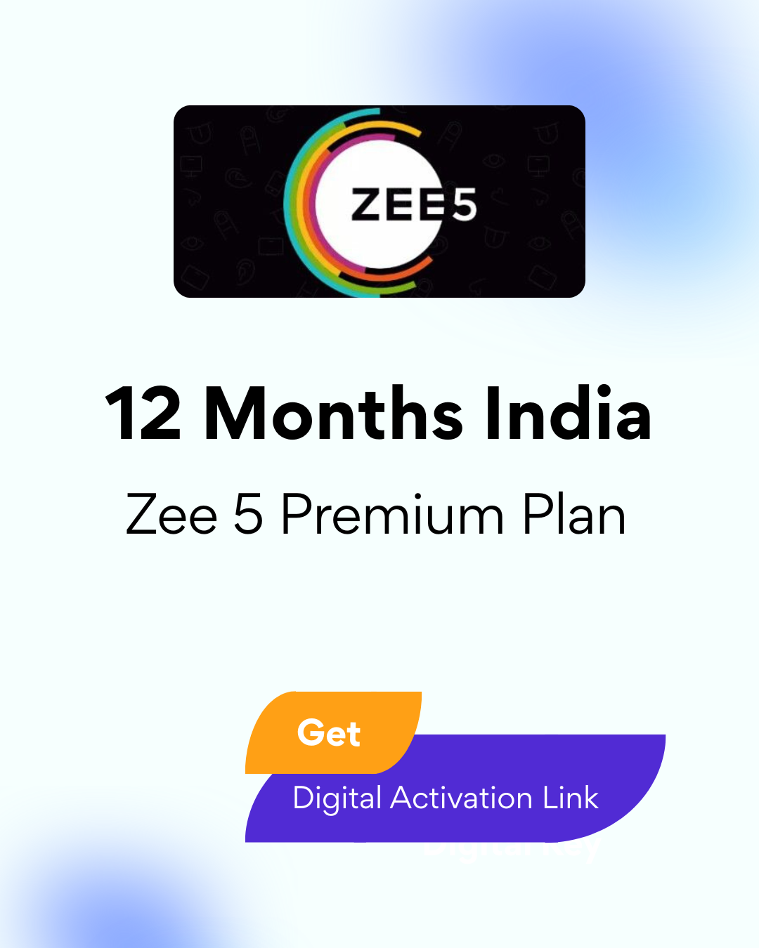 Zee 5 Premium Plan 12 Months India - Digital Activation Key