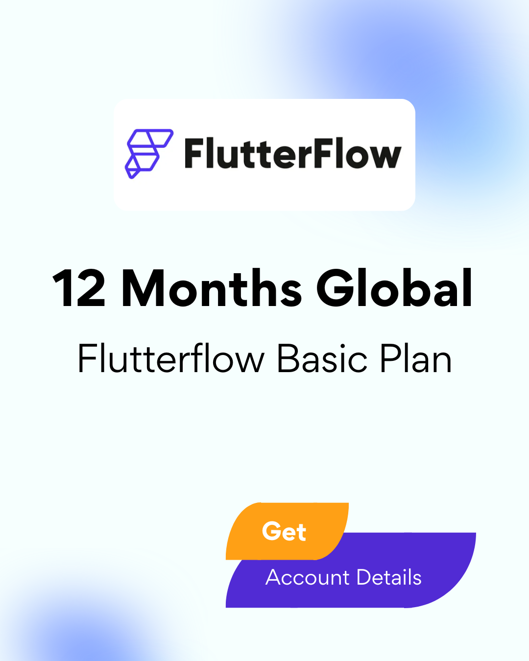 Flutterflow Basic Plan 12 Months Global - Account Details