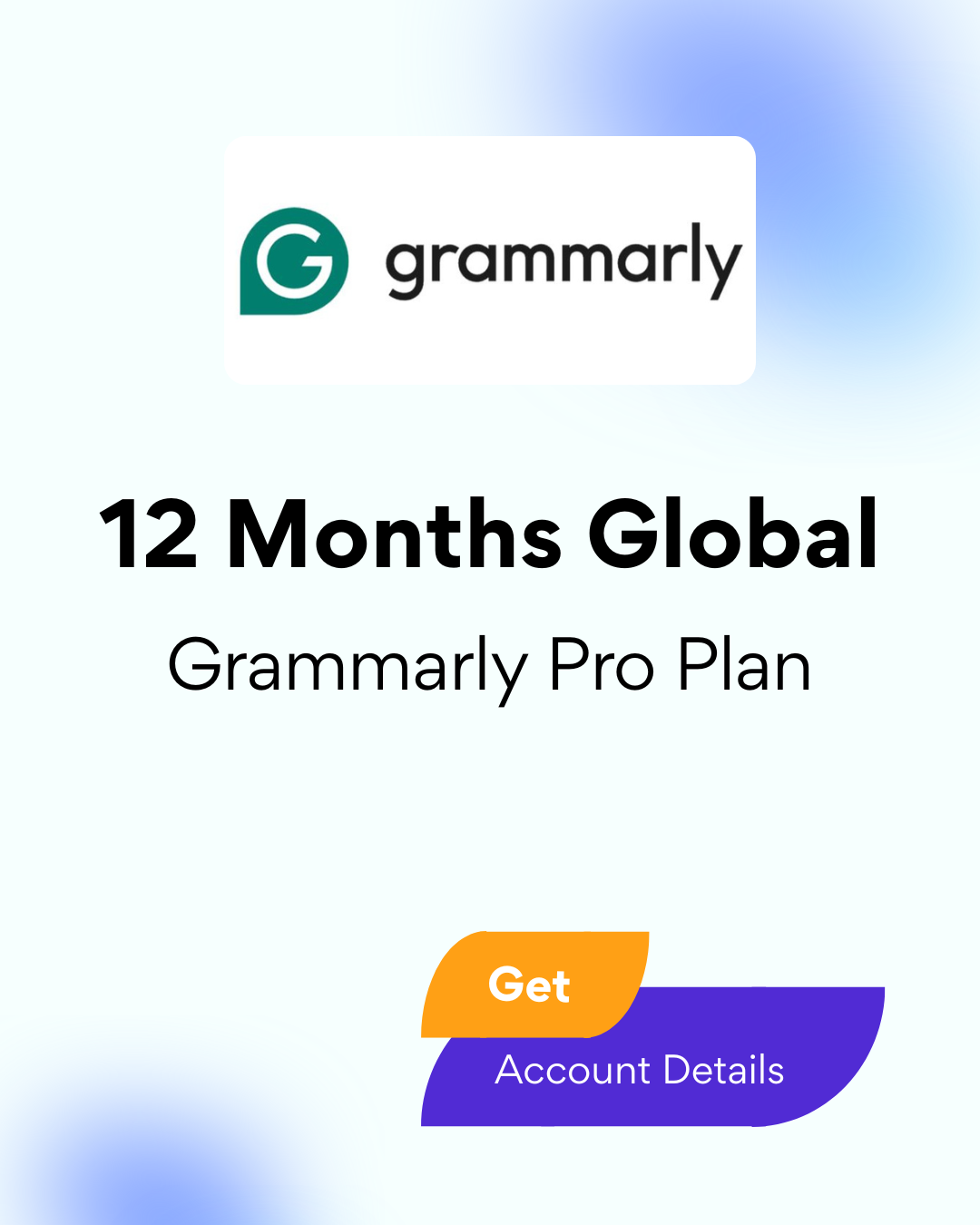 Grammarly Pro Plan 12 Months Global - Account Details