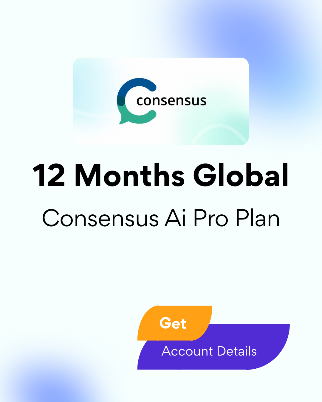 Consensus Ai Pro Plan 12 Months Global - Account Details