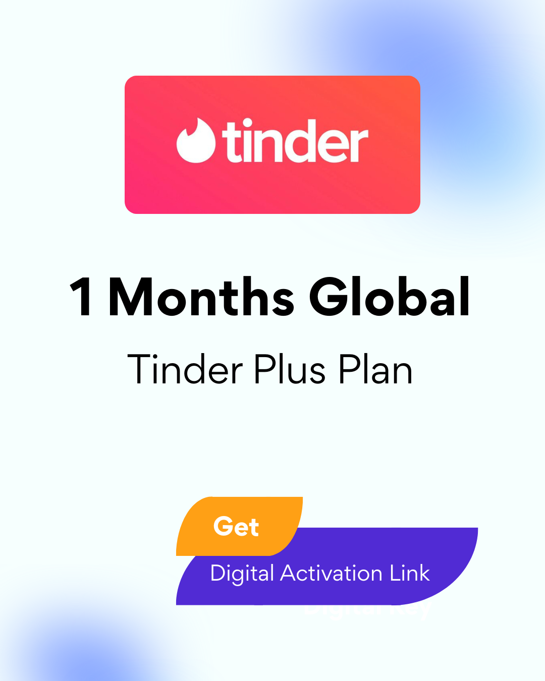 Tinder Plus Plan 1 Month Global -Digital Activation Link