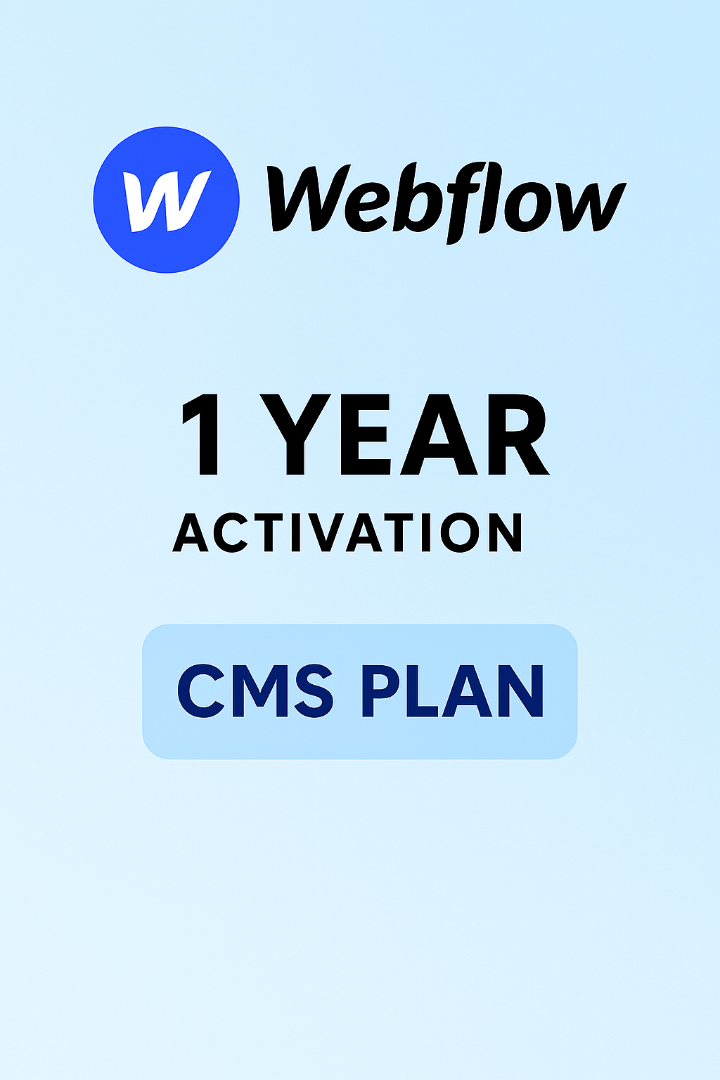 Webflow CMS Plan – 1 Year Activation