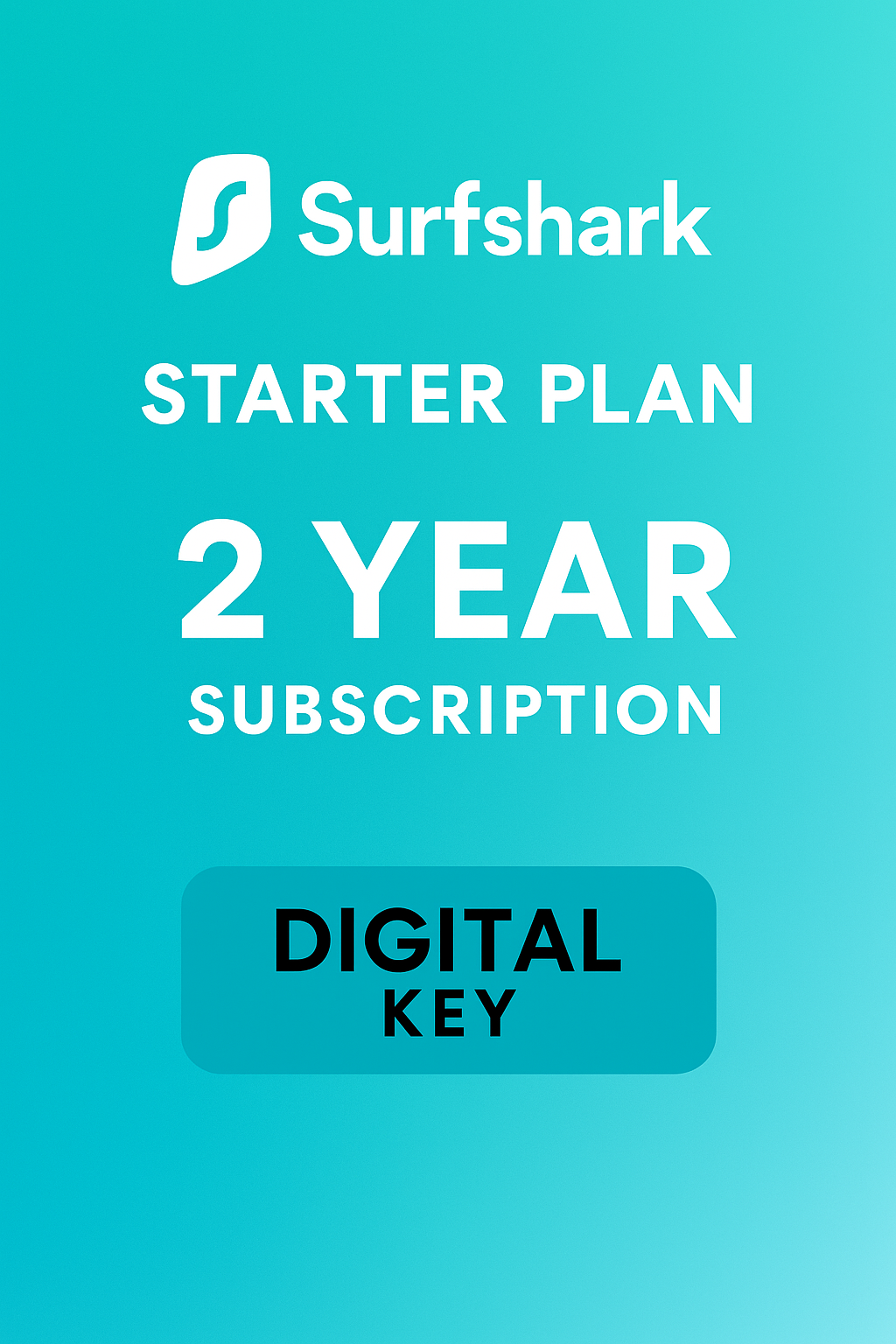 Surfshark VPN Starter Plan – 2 Year Subscription – Unlimited Devices – Global Activation