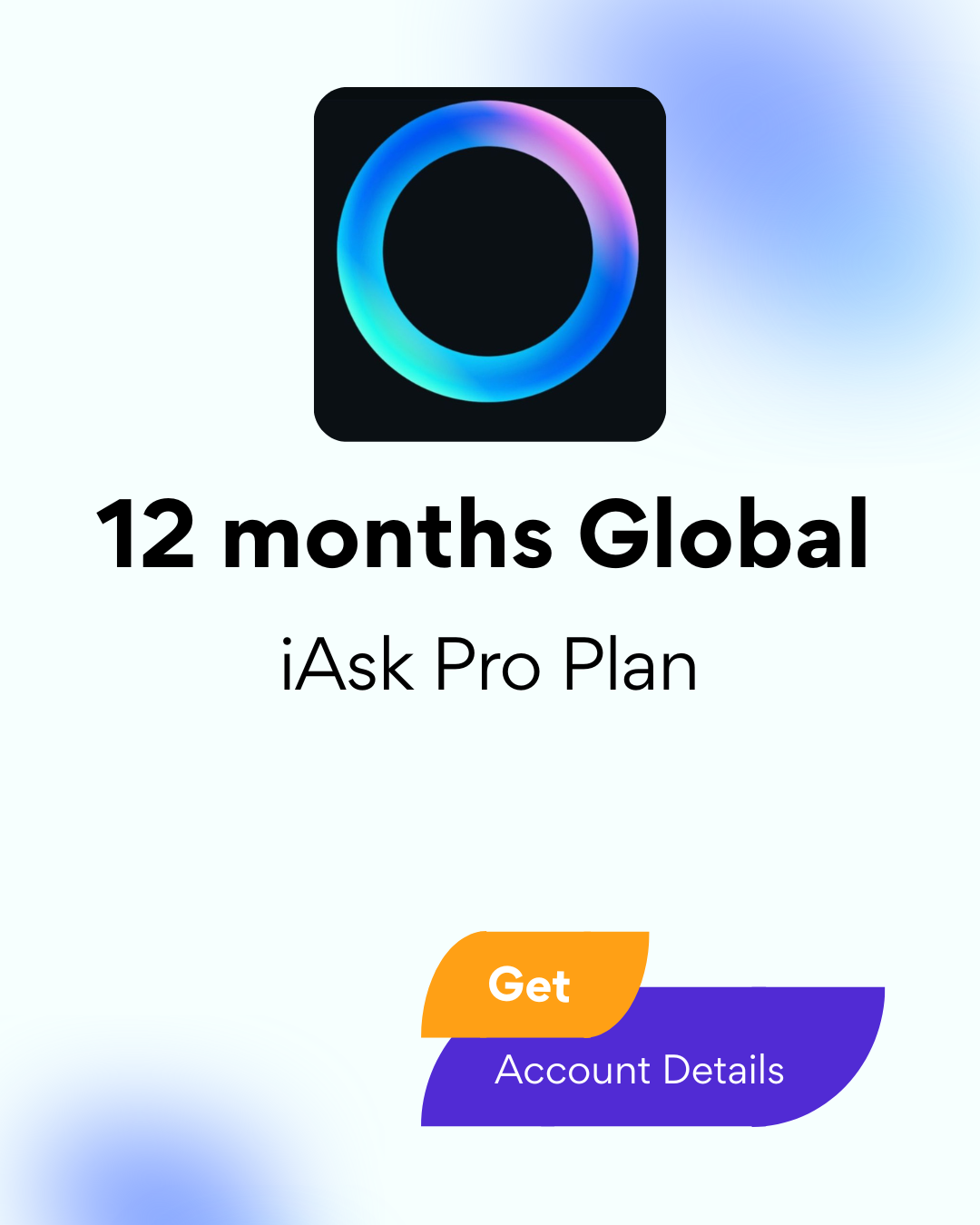 iAsk Pro Plan 12 Months Global - Account Details